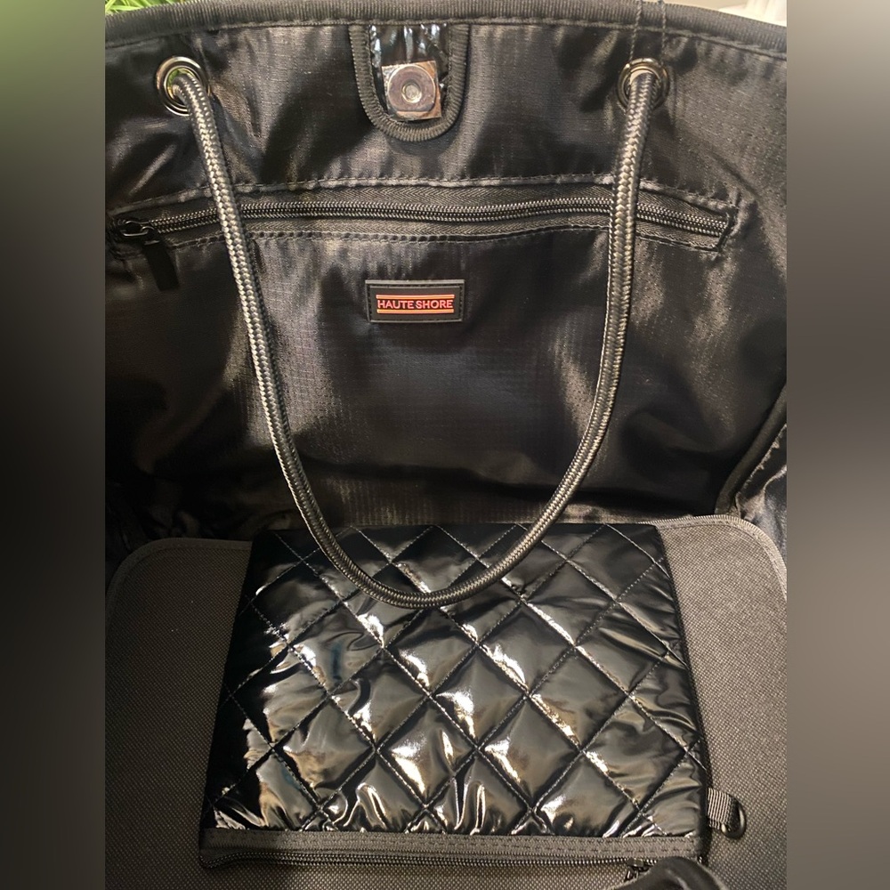 HAUTE SHORE Black Quilted Tote Bag - Picture 5 of 8